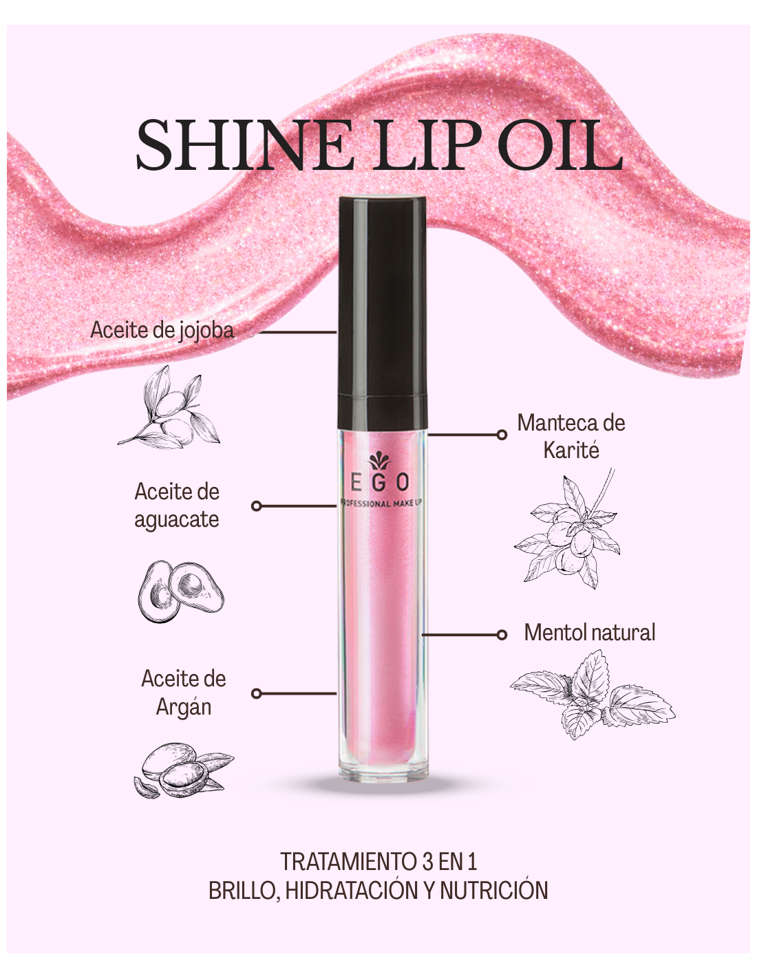 Shine Lip Oil EGO: Brillo, Hidratación y Nutrición 3 en 1