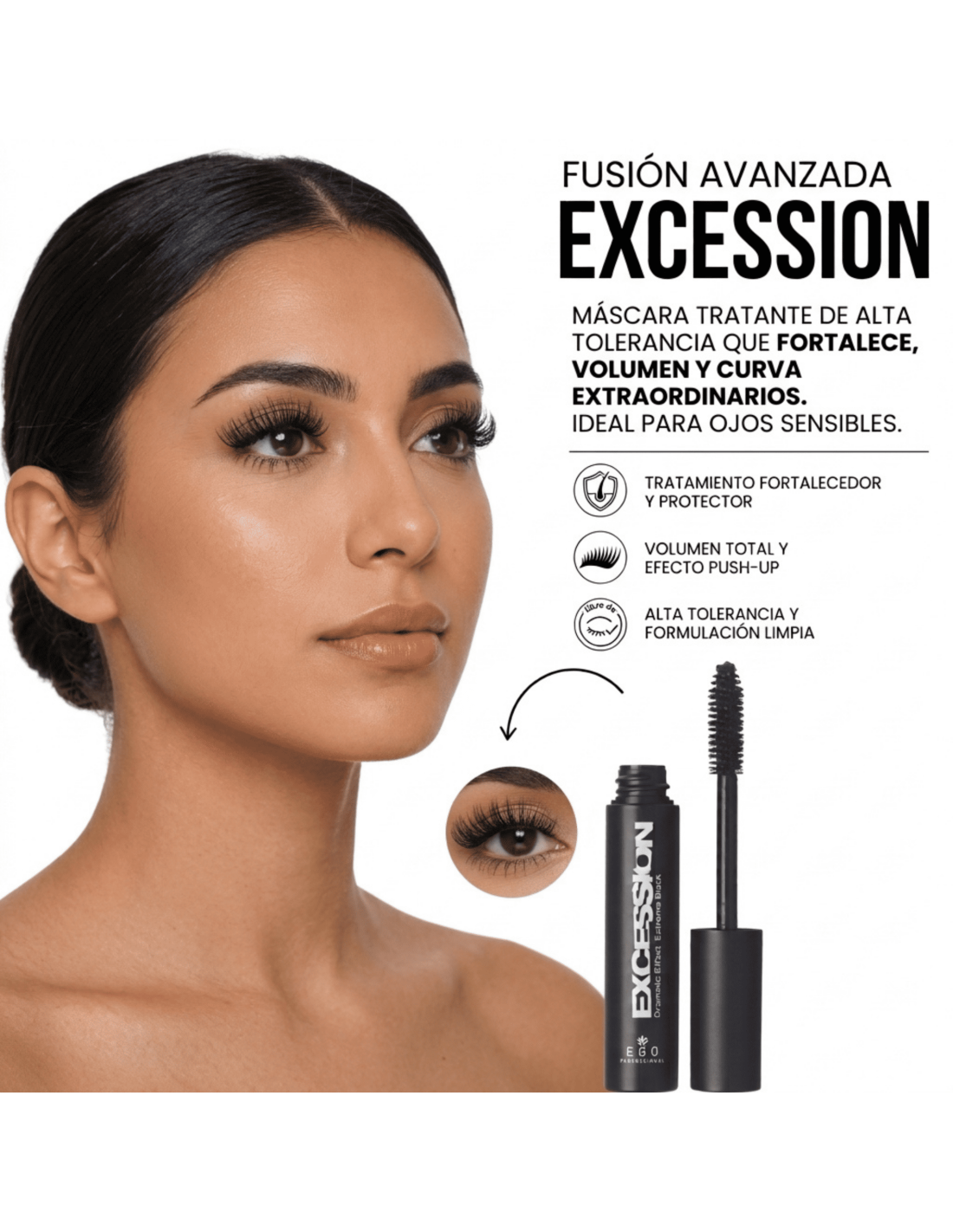 Excession Máscara Volumen Total - Pestañas densas y curvadas
